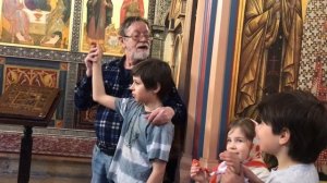 Учитель регентов Евгений Кустовский с внуком. Кресту твоему поклоняемся Владыко  - 18 марта 2023