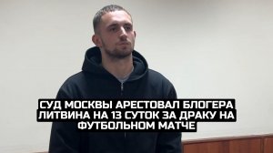 Суд Москвы арестовал блогера Литвина на 13 суток за драку на футбольном матче