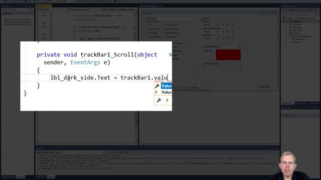 How to use the trackbar control C# avatar maker app 08 смотреть онлайн