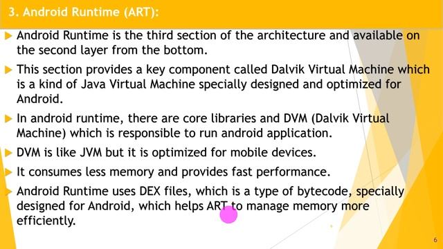 Lecture 2: Android architecture or Android software stack