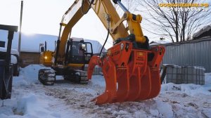 Купили грабли корчеватель пней деревьев WOODCRACKER G1250 на гусеничный экскаватор JCB JS205