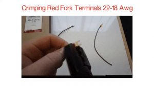 Crimp Fork Terminals - Red 22-18 Awg