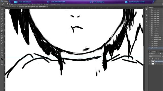 DESENHANDO SASUKE KID NO PHOTOSHOP PASSO A PASSO DO ZERO - DESENHO DIGITAL смотреть онлайн