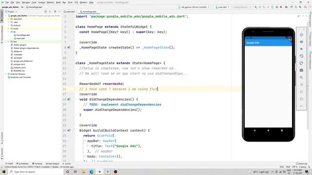Integrate Admob Ads in Flutter | How to add AdMob Rewarded Ad in Flutter Application Full Guide