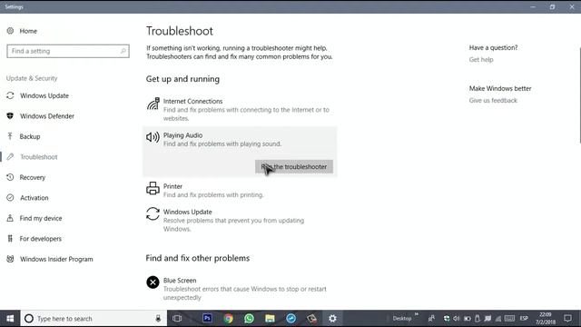 FIX SOUND PROBLEMS RUN THE TROUBLESHOOTER | WINDOWS 10