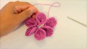 Como tejer flores fácil y rápido en una tira en pocos minutos - Make knitting in minutes