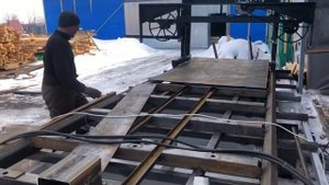 Передвижной станок для производства соломенных панелей 2 в 1 - пресс и пилорама