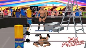 TLC Match Stone Cold Vs The Rock WWE 2K24 PSP Gameplay