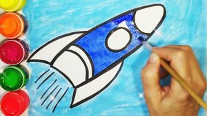 Bolalar uchun Raketa chizish / drawing and coloring for kids rocket/как нарисовать ракету? Раскраск