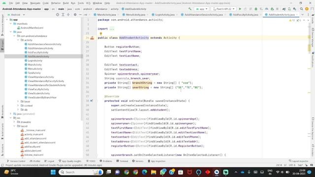 Student Attendance System Using Android Studio @vidyalnakarclasses
