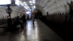 Кривой Рог.Скоростной трамвай.Станция Дом Советов.