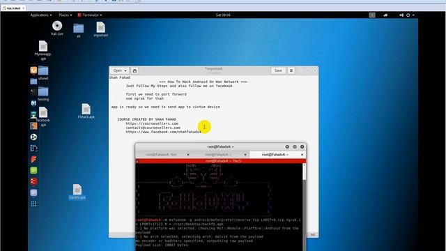 Android Hacking on wan network using kali linux | ethical hacking