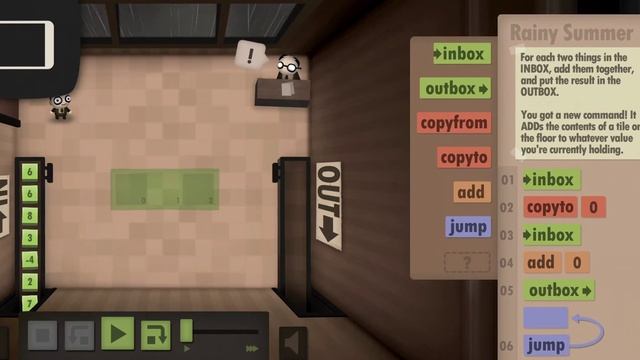 Human Resource Machine - Simple Math (#6 Rainy Summer) (how to train your programming skill) смотреть онлайн