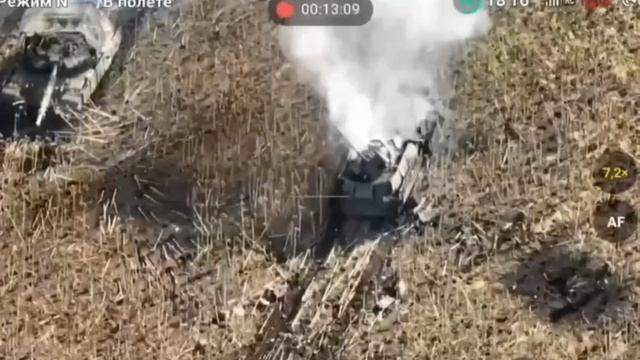 Танк ВСУ уничтожает БТР-82 ВС РФ двуями выстрелами в упор, но потом сам был уничтожен 👌