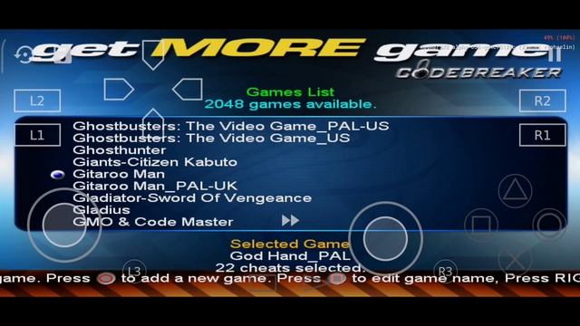 How to use Codebreakar 10.1 on Aether SX2 Emulator 2048 Games Cheat Codes