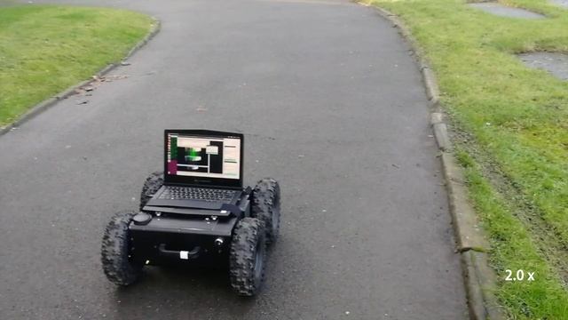 Visual navigation using a Jaguar robot