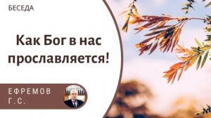 Как Бог в нас прославляется. Ефремов Г.С. Беседа МСЦ ЕХБ.