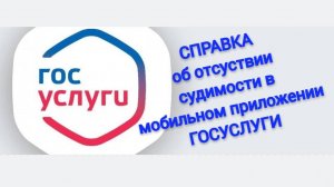 Справка об отсутствии судимости через Госуслуги