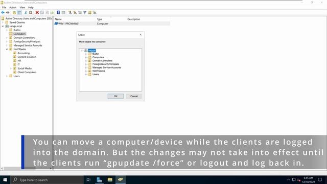 How to move Computers and Devices to Organizational Units (OU) in Active Directory (AD) смотреть онлайн