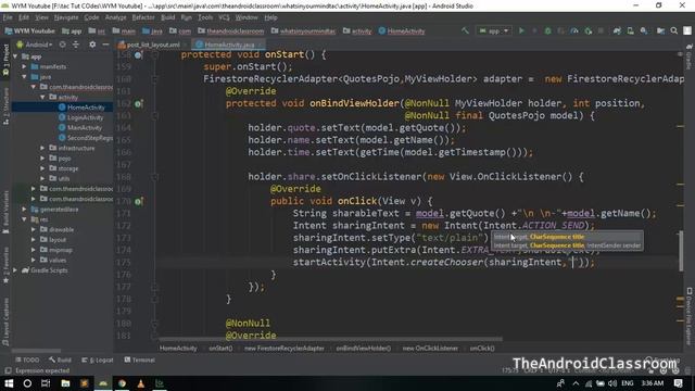 Share Quotes (Text) To Other Social Media App | Building a Social Media App with Firestore. Part 12 смотреть онлайн