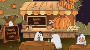 Relax In Our Ghosts-Only Happily Haunted Cafe With Cute Music and Halloween Specials