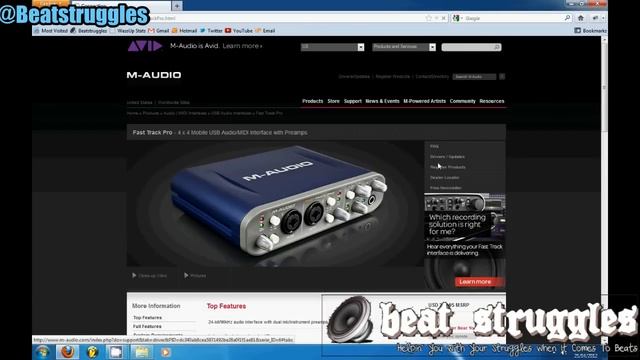 Audio Interface M-Audio Fast Track Pro Set Up смотреть онлайн
