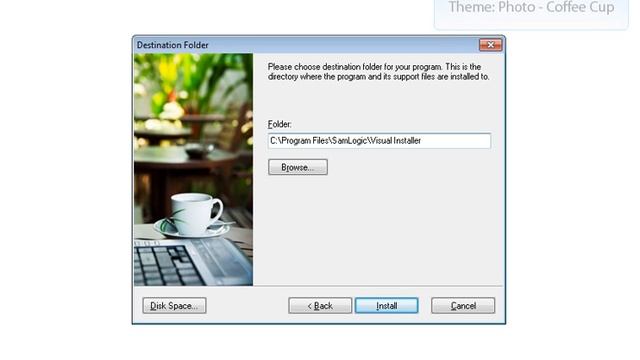 Visual Installer: Images for the setup dialog boxes / setup wizard included