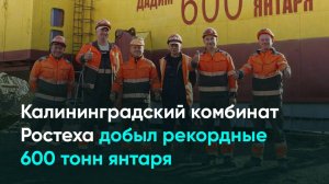 Калининградский комбинат Ростеха добыл рекордные 600 тонн янтаря