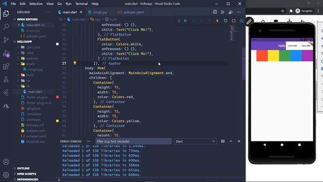 13) Row Widget | Flutter Tutorial Series 2021 | Theory Or Practical