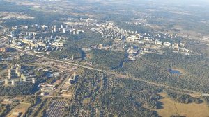 Взлёт в а/п Шереметьево, г. Москва. Вид из иллюминатора. 22.09.2024