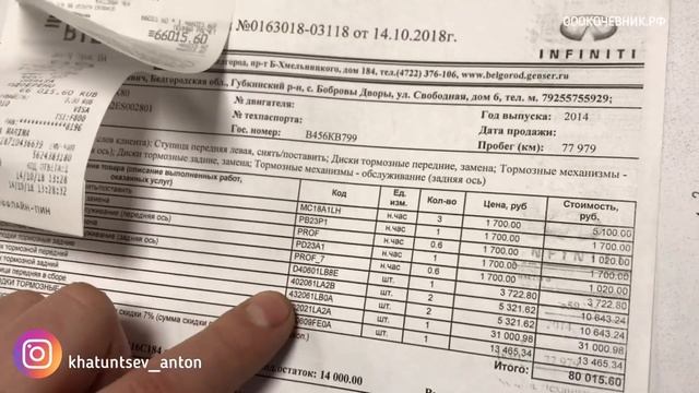 СКОЛЬКО ПОТРАЧЕНО НА INFINITI QX80 2014Г.В. ЗА 5 ЛЕТ ? ПОДБИВАЮ РАСХОДЫ ПО ЧЕКАМ ИЗ СЕРВИСА