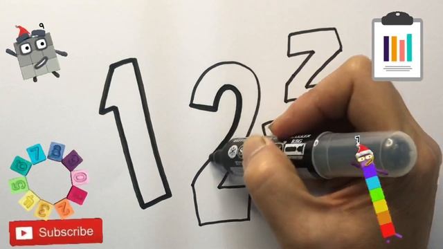 How To Draw Numbers | Bolalar uchun raqamlar rasm chizish | рисование цифр для детей смотреть онлайн