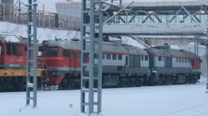 " 6 тепловозов в одной сплотке!" Сплотка тепловозов 2М62У-0034; 0037, ЧМЭ3-6727,7048,2517 и ЧМЭ3-?.