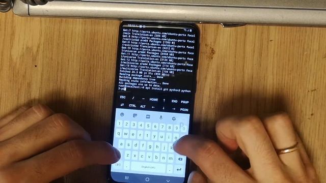Duino coin mining benchmark on Samsung a40 with fasthash support