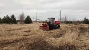 Гусеничный мульчер. Расчистка поля.Расчистка автострады.Расчистка ЦКАД. мульчер тлп-4м-037