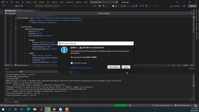 How to run first .NET Multi-platform App UI (.NET MAUI) project | will run unaccelerated смотреть онлайн