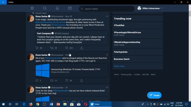 New Fast Ring Windows 10 Insider preview Build 17741 Redstone 5 August 17th 2018 смотреть онлайн
