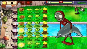 🔥🤢Plants VS Zombies - Зомби против растений (Водяной уровень с дельфином)