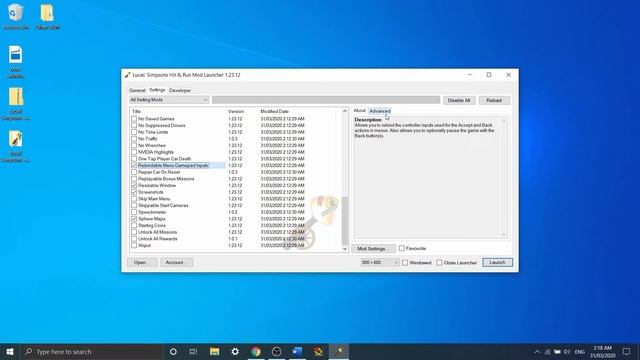 Simpsons Hit And Run - Using The Mod Launcher