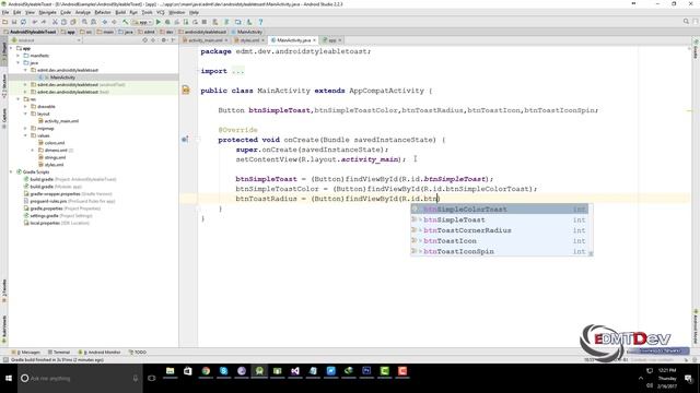 Android Studio Tutorial - Styleable Toast смотреть онлайн