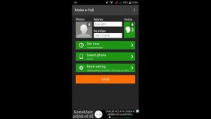 Ukázka aplikace Fake Call Android HD