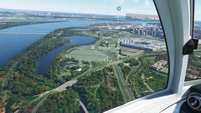 Microsoft Flight Simulator 2020 Flying over Lincoln Memorial, Washington DC. No White House смотреть онлайн