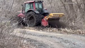 Трактор Валтра т 193 с мульчерной установкой seppi m в работе. УНИЧТОЖАЕМ ДКР методом мульчирования.