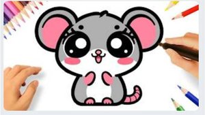 КАК НАРИСОВАТЬ МИЛУЮ МЫШКУ В СТИЛЕ KAWAII ЛЕГКО, ШАГ ЗА ШАГОМ 🐭💟