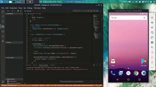 My first Todo list flutter App project with firebase real time database