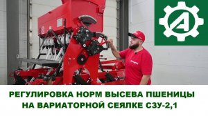 Регулировка норм высева пшеницы на сеялке СЗУ-2,1.