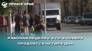 Рабочая неделя с 5 по 8 ноября в России продлится четыре дня