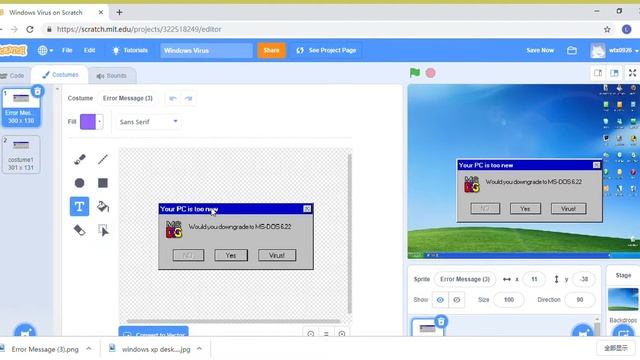 SCRATCH - Windows XP blend w/ Windows 7 easy virus prank смотреть онлайн