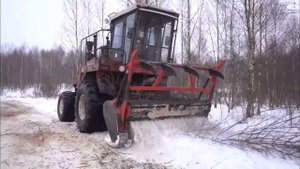 ВПЕРВЫЕ СЕЛ ЗА ШТУРВАЛ УЭС-280 с МУЛЬЧЕРОМ AHWI M550 /Архив/ #мульчер #mulcher