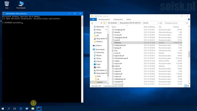 Windows 10: Sprawdzanie wersji pobranego pliku iso zawierającego instalator systemu Windows 10.